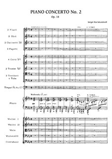 Piano Concerto No.2 in C Minor, Op.18: Full score by Sergei Rachmaninoff
