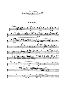 Symphony No.4 'The Inextinguishable', FS 76 Op.29: Flutes parts by Carl Nielsen