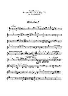 Symphony No.4 'The Inextinguishable', FS 76 Op.29: Trumpets I-III parts by Carl Nielsen