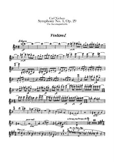 Symphony No.4 'The Inextinguishable', FS 76 Op.29: Violin I part by Carl Nielsen