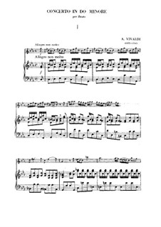 Concerto for Flute and Strings in C Minor, RV 441: Version for flute and piano by Antonio Vivaldi