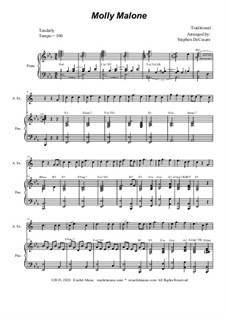 Molly Malone (Cockles and Mussels): For alto saxophone and piano by folklore