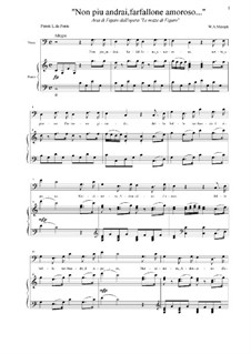 Non più andrai (Now no More): For voice and piano by Wolfgang Amadeus Mozart