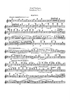 Symphony No.1 in G Minor, FS 16 Op.7: Flutes parts by Carl Nielsen