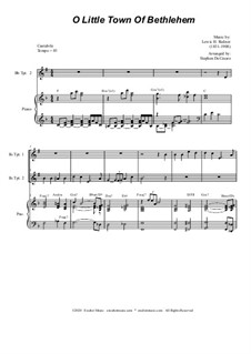 Chamber version: For two Bb-trumpets and piano by Lewis Henry Redner