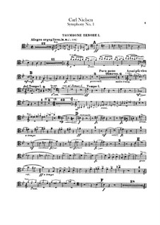 Symphony No.1 in G Minor, FS 16 Op.7: Trombones parts by Carl Nielsen