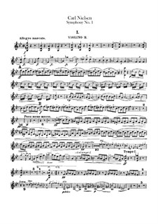 Symphony No.1 in G Minor, FS 16 Op.7: Violin II part by Carl Nielsen