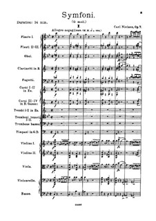 Symphony No.1 in G Minor, FS 16 Op.7: Movement I by Carl Nielsen