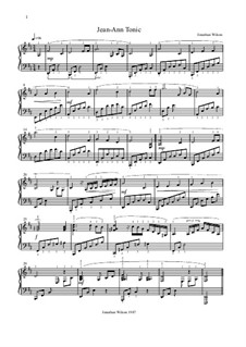 Jean-Ann Tonic: Piano Solo by Jonathan Wilson