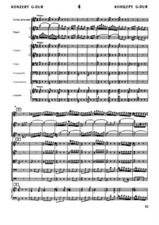 Brandenburg Concerto No.4 in G Major, BWV 1049: Full score by Johann Sebastian Bach