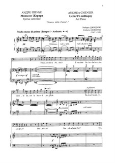 Andrea Chenier: Nemico della patria. Monologue de Gérard by Umberto Giordano