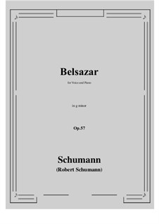 Belsazar, Op.57: G minor by Robert Schumann
