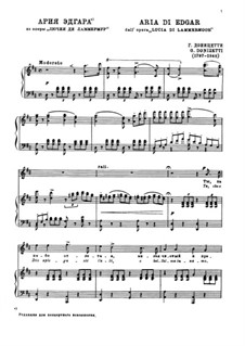 Lucia di Lammermoor: Tu che a Dio spiegasti l'ali... Aria di Edgardo by Gaetano Donizetti
