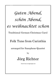 Good evening, good evening, it's already Christmas: For Saxophone Quartet by folklore