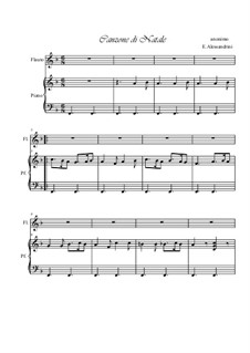 Canzone di Natale: For flute and piano by folklore
