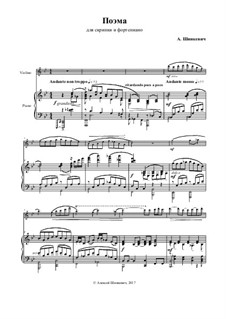 Poem for violin and piano: Poem for violin and piano by Alexey Shinkevich