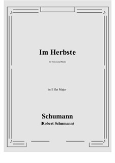 Im Herbste: E flat Major by Robert Schumann