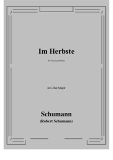 Im Herbste: G flat Major by Robert Schumann