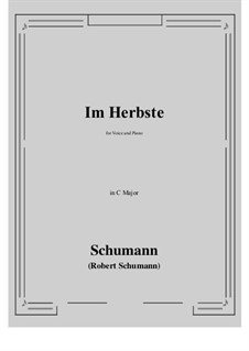 Im Herbste: C Major by Robert Schumann