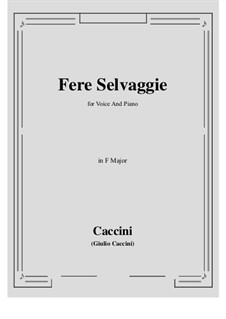 Fere selvaggie: F Major by Giulio Caccini