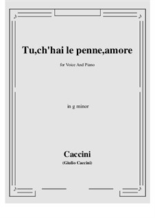 Tu, ch'hai le penne, Amore: G minor by Giulio Caccini