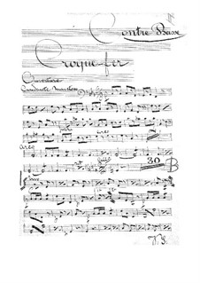 Croquefer: Double bass part by Jacques Offenbach