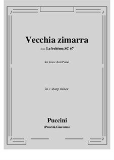 Vecchia zimarra: C sharp minor by Giacomo Puccini