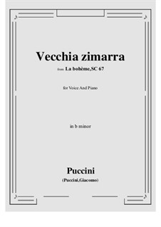 Vecchia zimarra: B minor by Giacomo Puccini