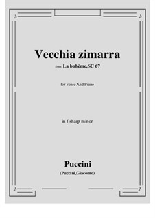 Vecchia zimarra: F sharp minor by Giacomo Puccini