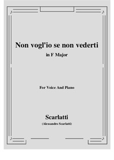 Non vogl'io se non vederti: F Major by Alessandro Scarlatti