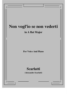 Non vogl'io se non vederti: A flat Major by Alessandro Scarlatti