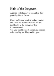 Hair of the doggerel: For 3 clarinets by David W Solomons