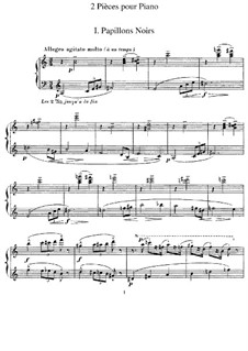 Two Pieces for Piano: For a single performer by Jules Massenet