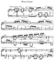 Menuet antique, M.7: For piano by Maurice Ravel