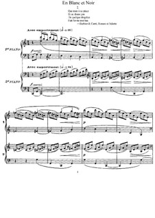 En blanc et noir (In Black and White), L.134: For two pianos four hands by Claude Debussy