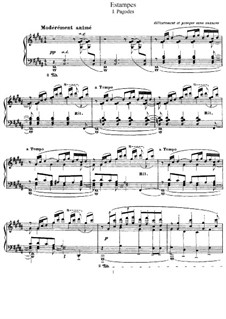 Estampes, L.100: For piano by Claude Debussy