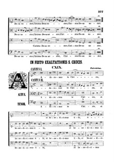 Adoramus te Christe: Vocal score by Giovanni da Palestrina