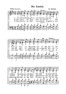 Die Lorelei: For choir by Friedrich Silcher
