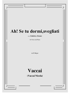 Giulietta e Romeo: Ah! Se tu dormi, svegliati (D Major) by Nicola Vaccai