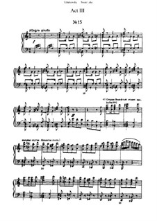 Fragments: Acts III-IV, for piano by Pyotr Tchaikovsky