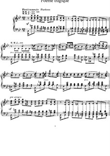 Poème tragique, Op.34: For piano by Alexander Scriabin