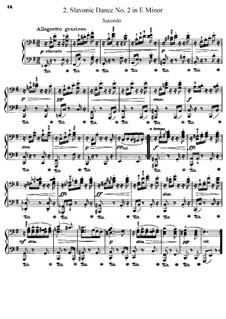 No.2 Starodávny: For piano four hands by Antonín Dvořák