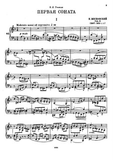 Sonata No.1, Op.6: For piano by Nikolai Myaskovsky