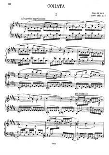 Sonata No.5, Op.64 No.1: For piano by Nikolai Myaskovsky