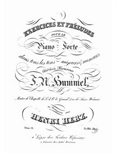 Twenty-Four Exercises and Preludes, Op.21: For piano by Henri Herz