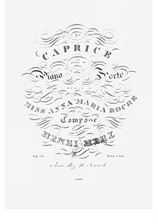 Caprice No.1, Op.32: For piano by Henri Herz