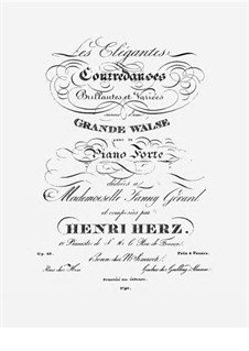 Les élégances, Op.49: For piano by Henri Herz