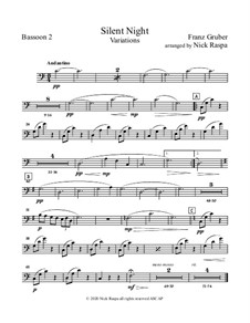 Variations: For full orchestra – Bassoon 2 part by Franz Xaver Gruber