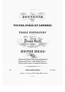 Souvenir de Vienne, Paris, et Londres, Trois Fantaisies, Op.75: No.2 by Henri Herz