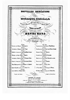 Mosaique musicale. Nouvelle Recréations, Op.101: Nouvelle No.12 by Henri Herz